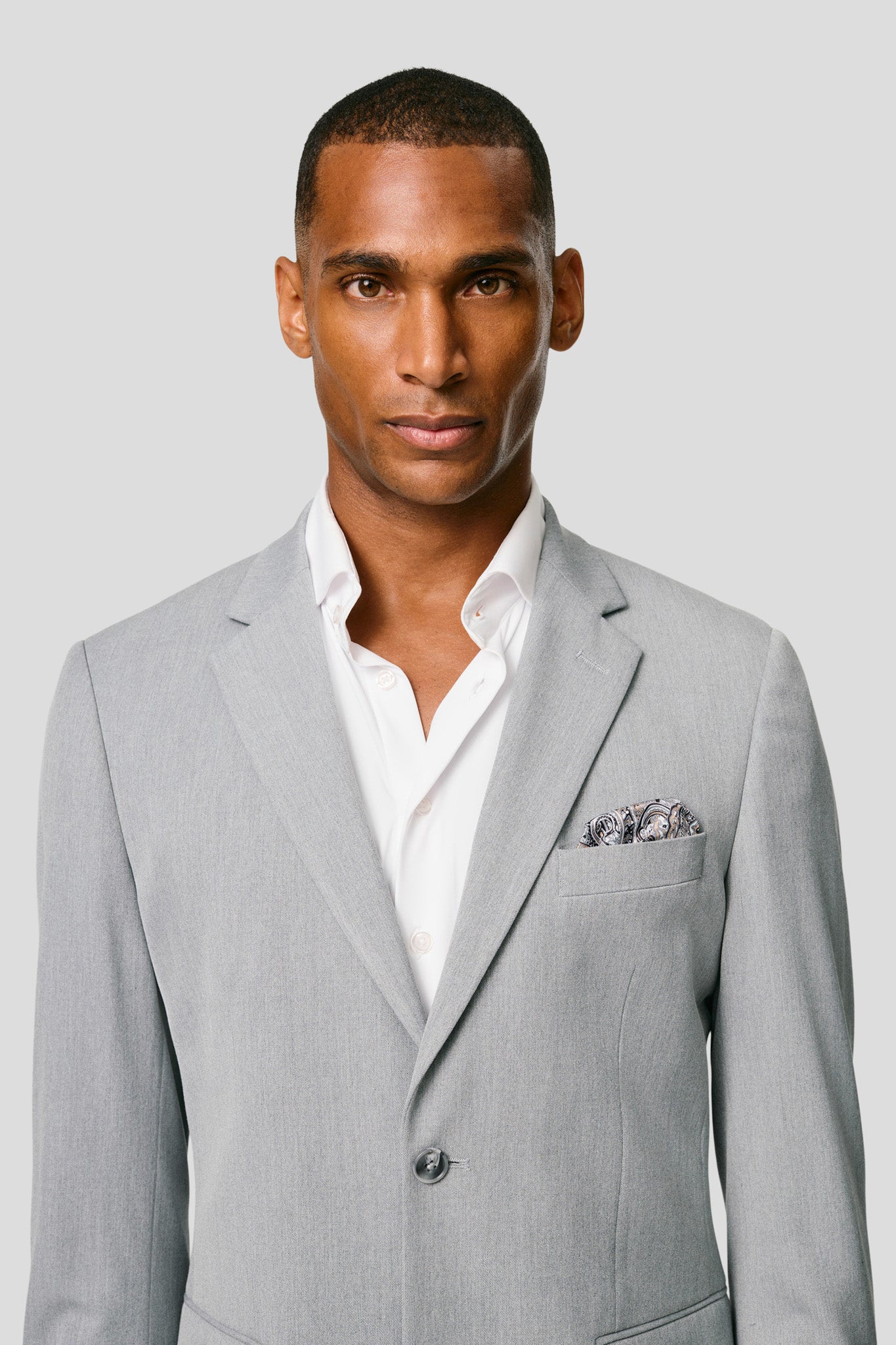 PRESTIGE lysegråt jakkesæt MBO