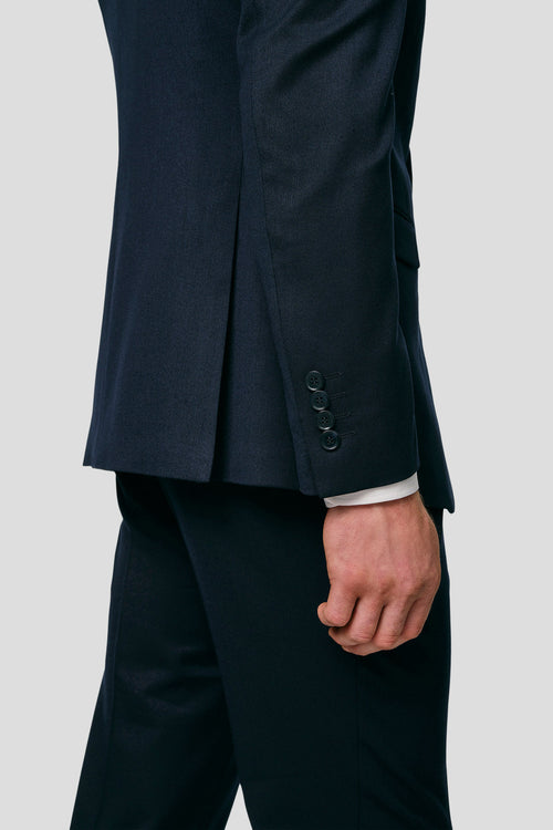 PRESTIGE navy dobbeltradet blazer