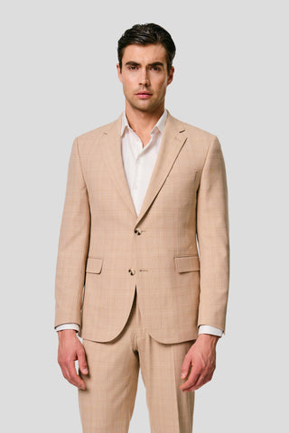 PRESTIGE sand blazer med tern PRESTIGE