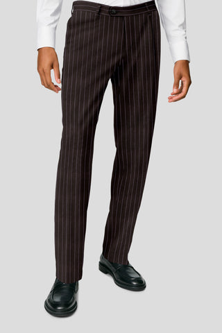 PRESTIGE sorte habitbukser med nålestriber MBO