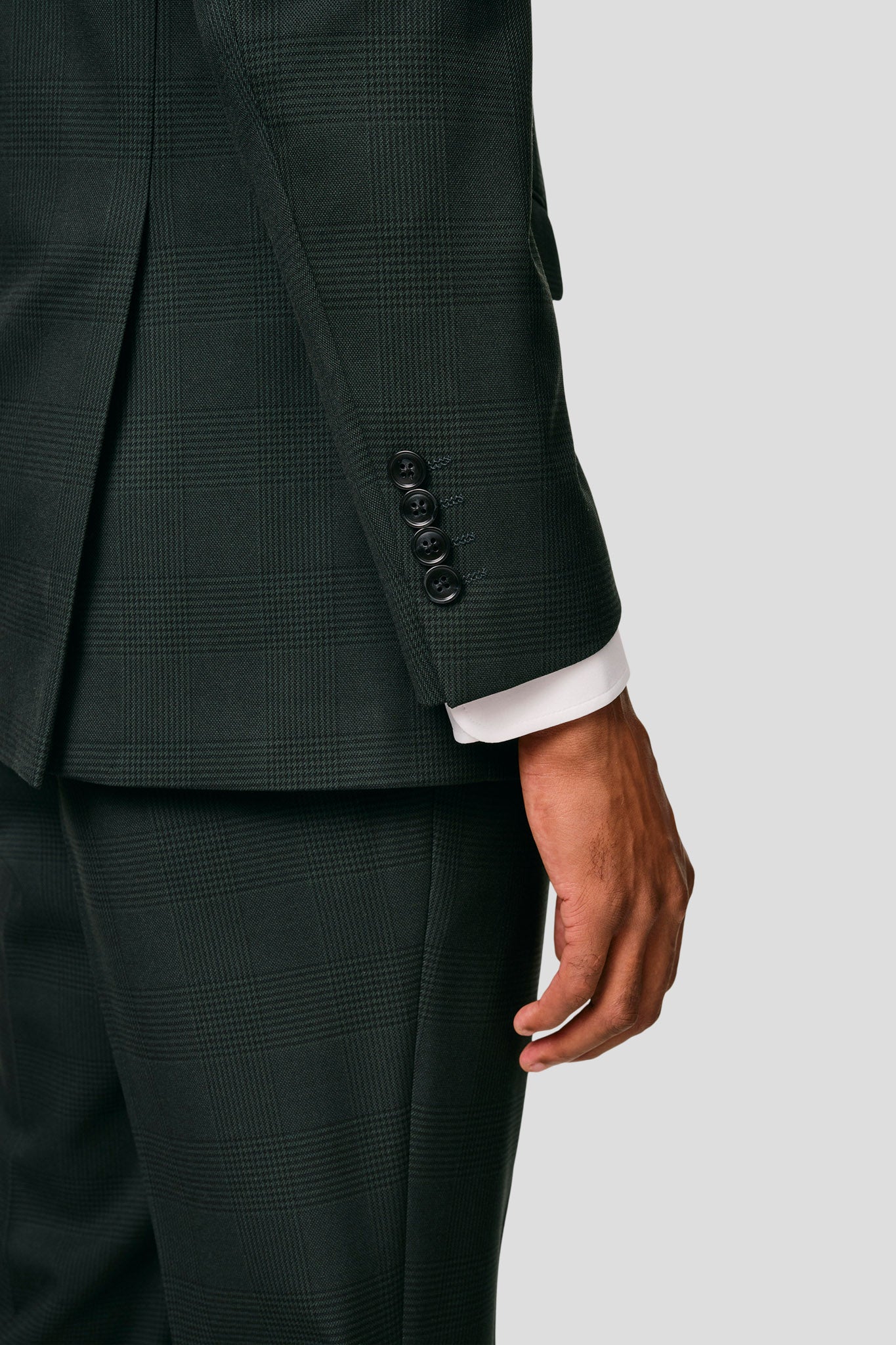 PRESTIGE grønt three-piece jakkesæt med tern PRESTIGE