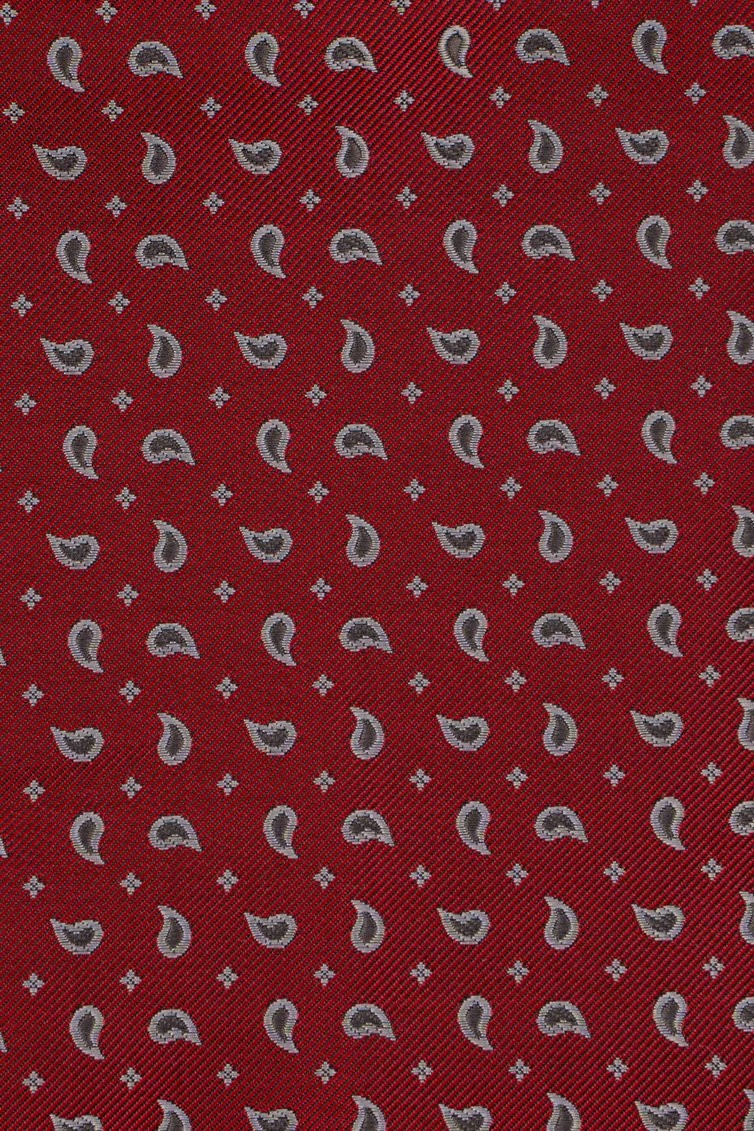 Rødt dråbemønstret lommeklud PVD