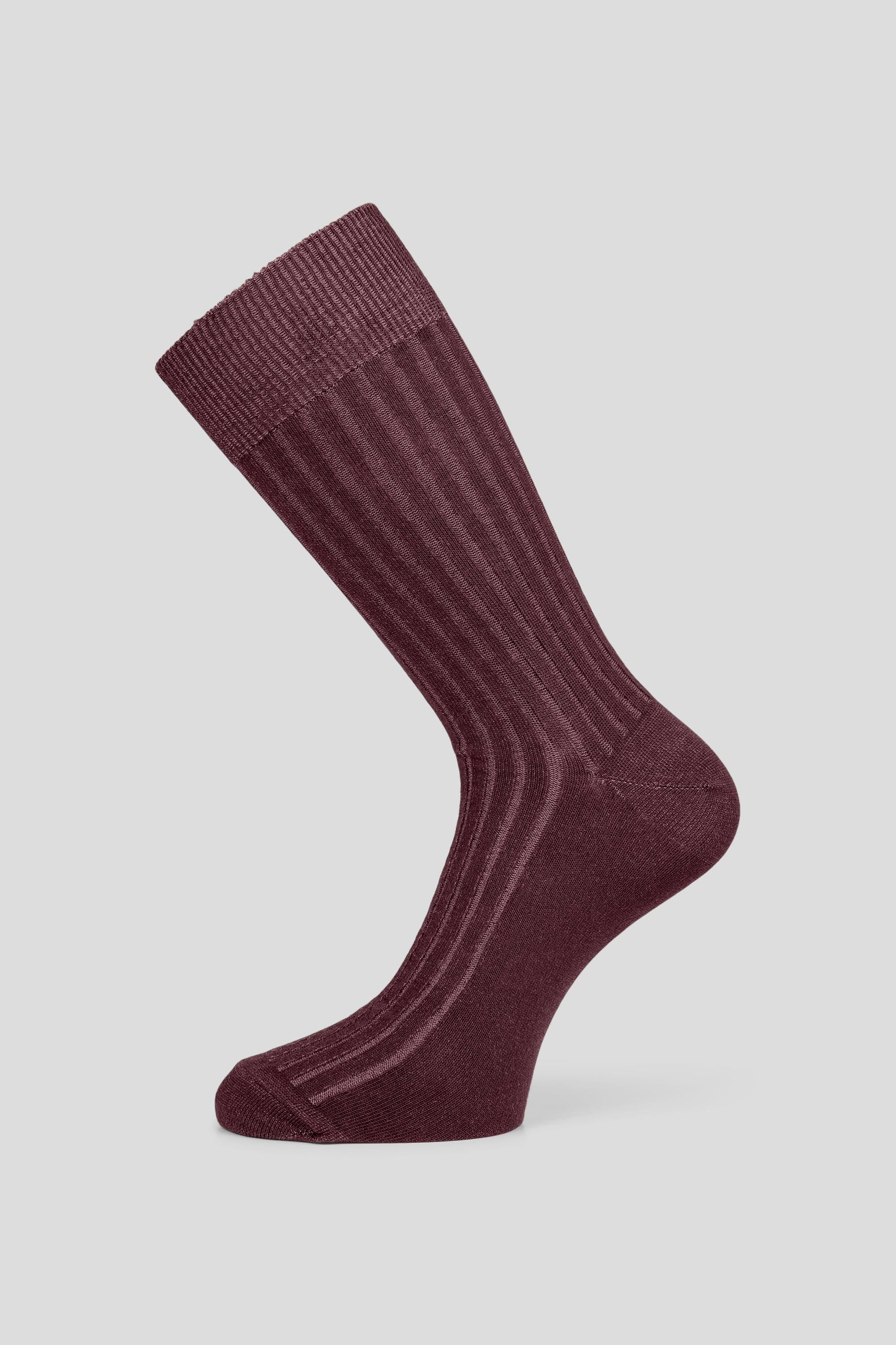 Bordeaux ribbed strømper Lindner