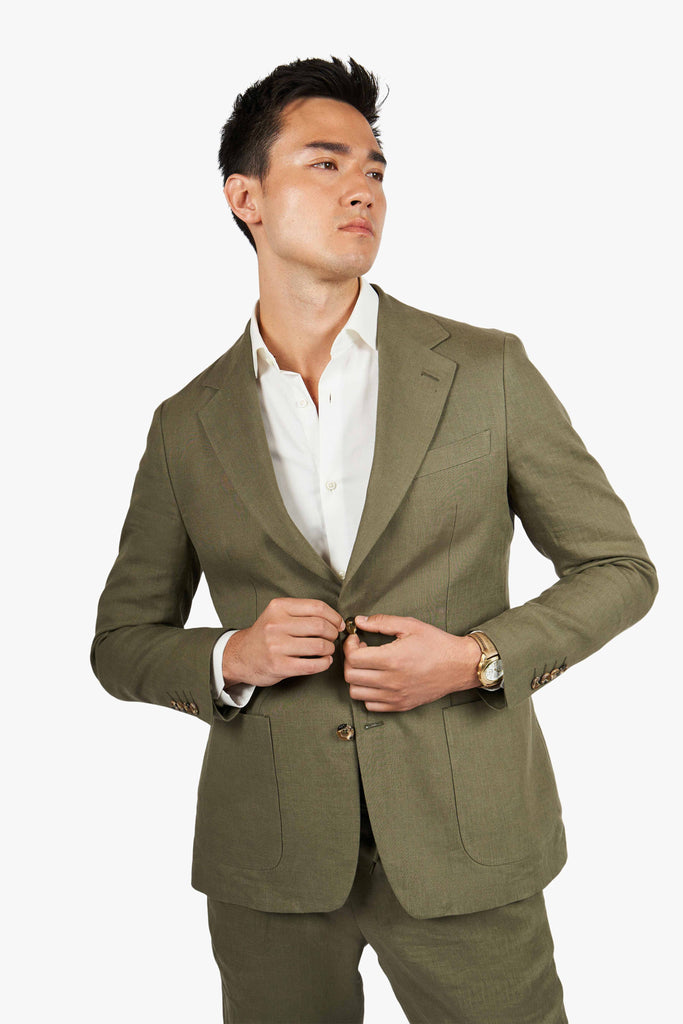Casablanca Khaki hør blazer | 1999.00 kr | Suit Club