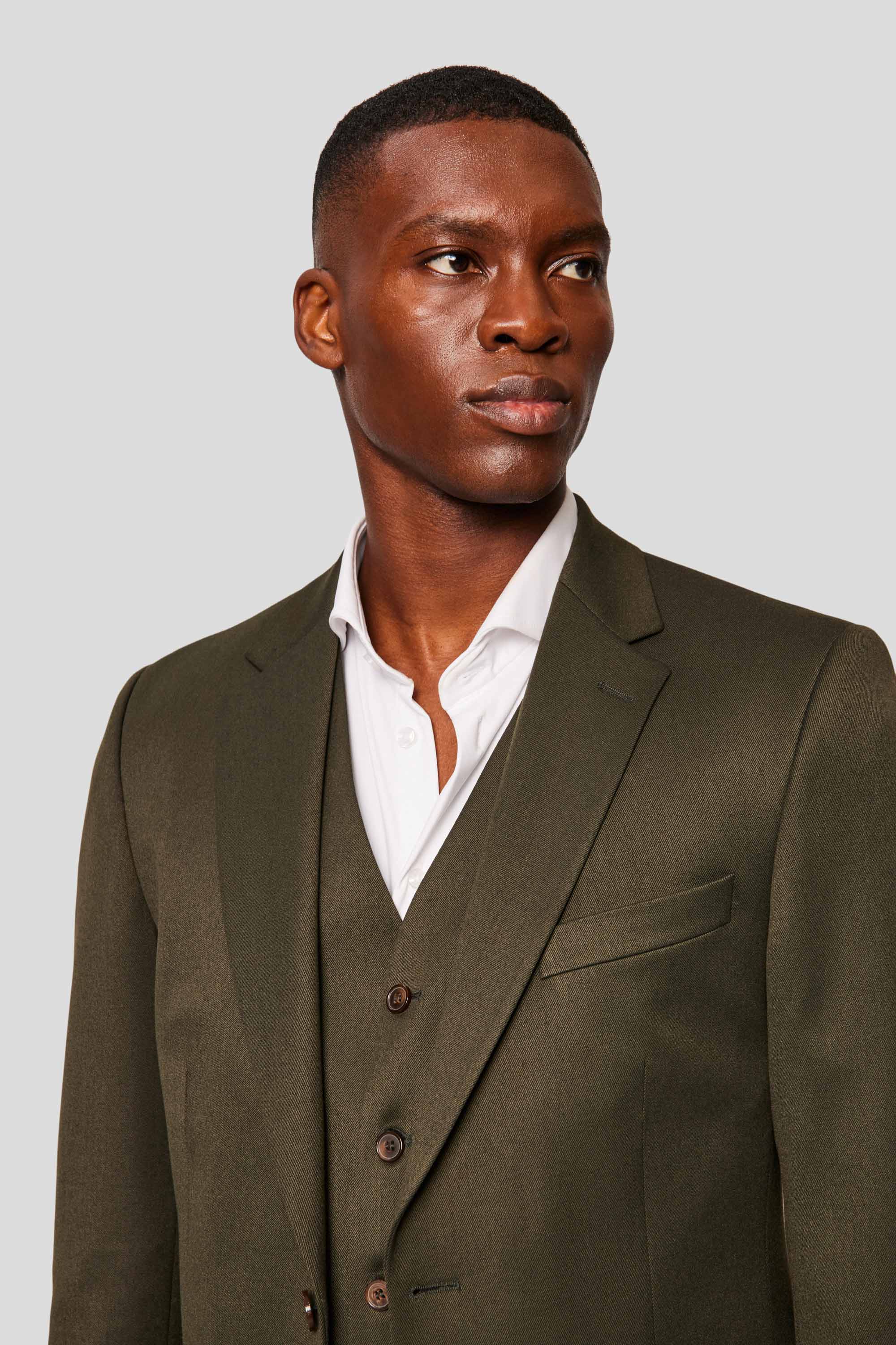 PRESTIGE grønt three-piece jakkesæt MBO