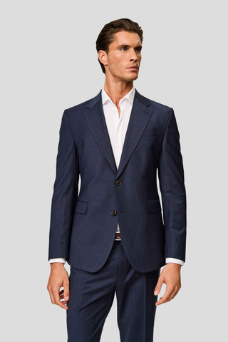 PREMIUM navy blazer med nålestriber