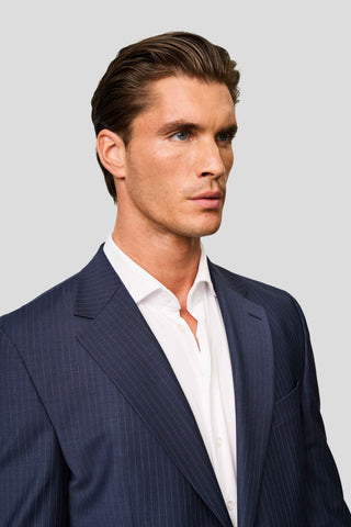 PREMIUM navy blazer med nålestriber PREMIUM
