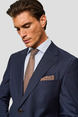 PREMIUM navy blazer med nålestriber PREMIUM