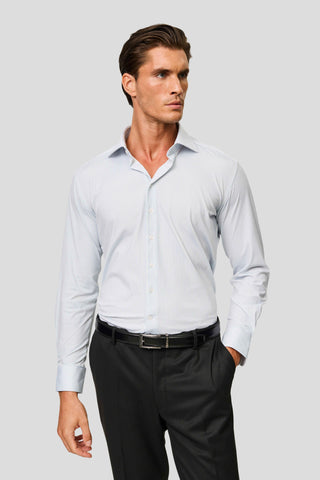 Signatur performance skjorte blå stribet slim SUIT CLUB