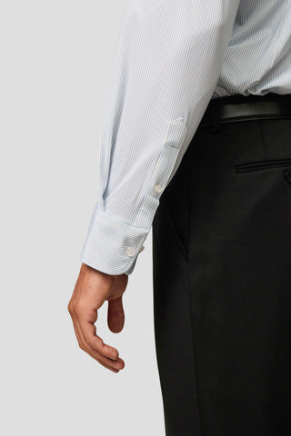 Signatur performance skjorte blå stribet slim SUIT CLUB