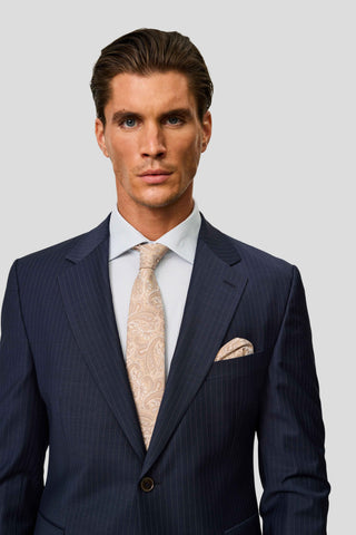 Signatur performance skjorte blå stribet slim SUIT CLUB