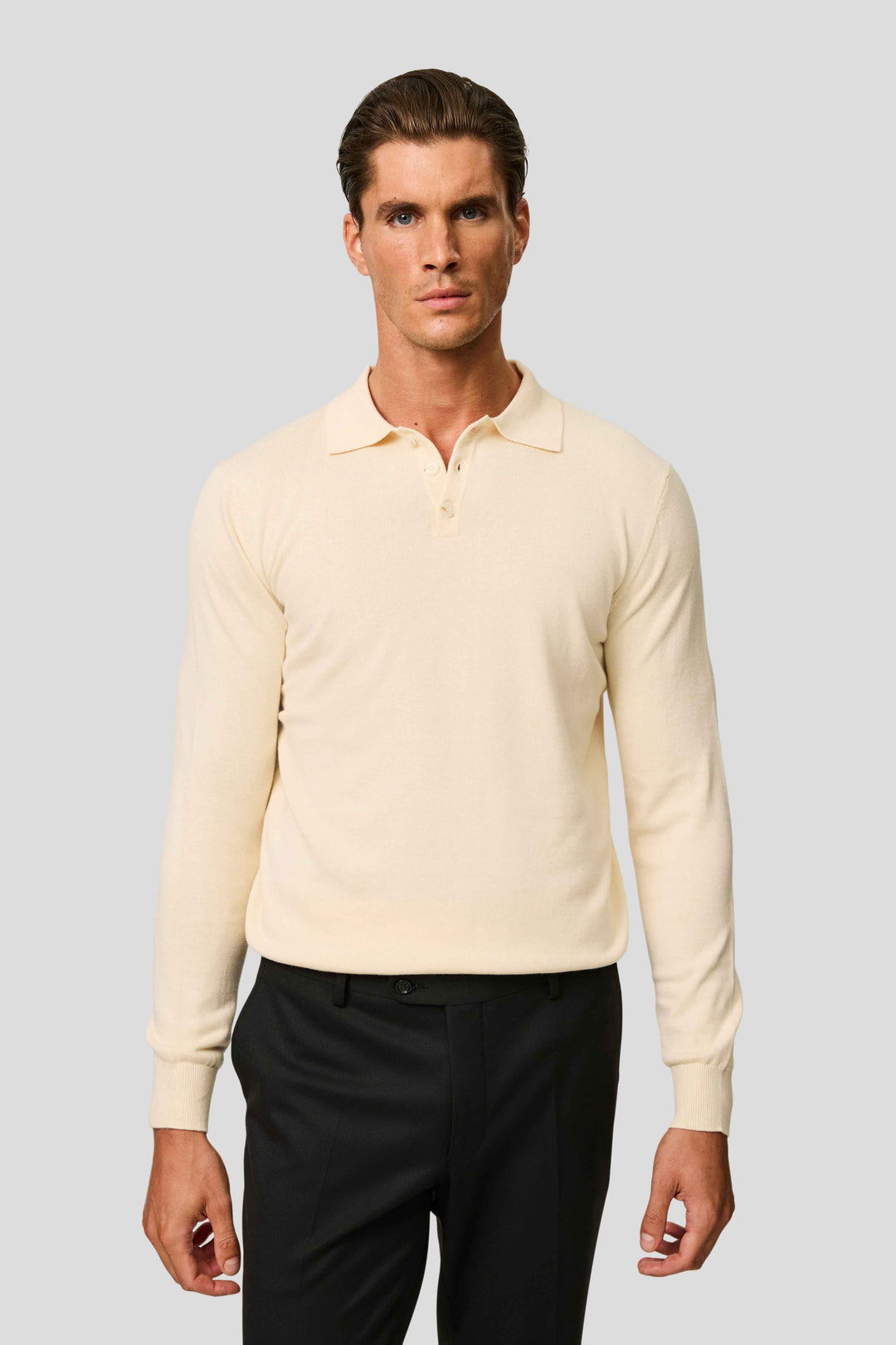 Off-white langærmet polo HVIID