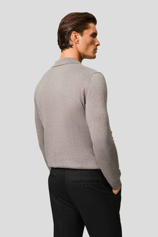 Grå langærmet polo SUIT CLUB