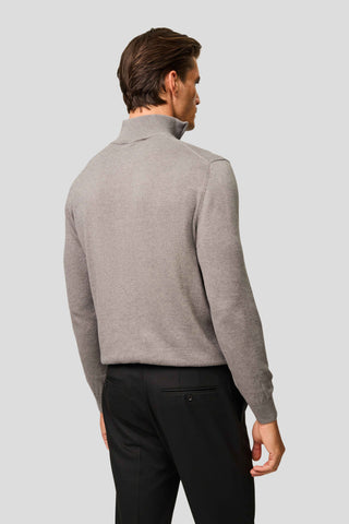 Grå half-zip striktrøje SUIT CLUB