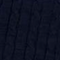 Marineblauer Merino-Kabelstrickpullover mit 1/4-Reißverschluss