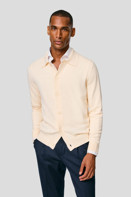 Off-white polo cardigan
