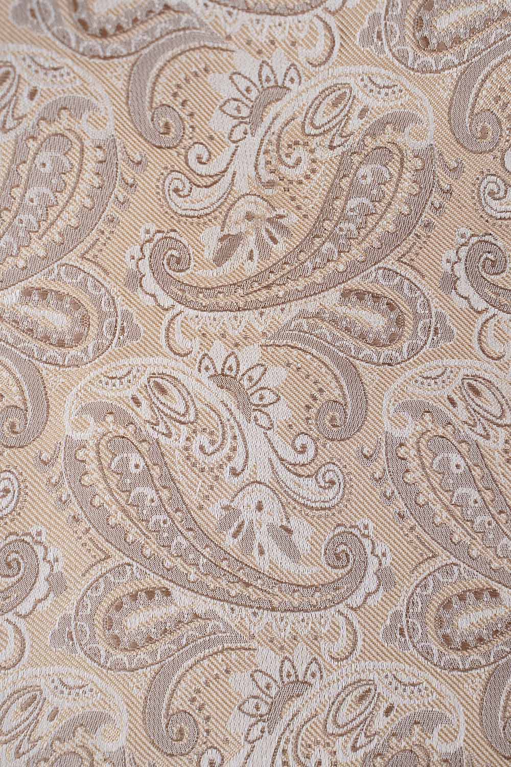Champagne paisley lommeklud PVD
