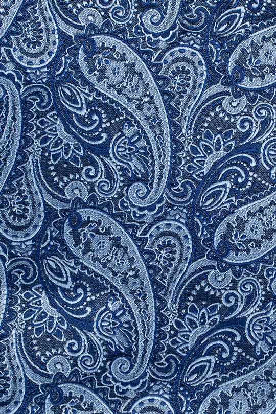 Blå paisley slips PVD