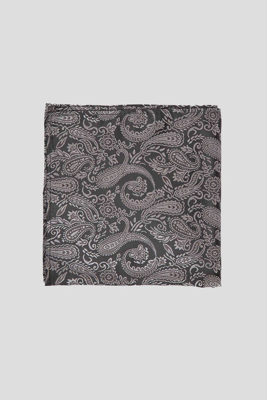 Sort & beige paisley lommeklud PVD