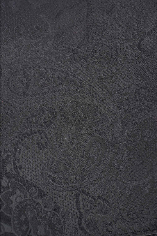Sort paisley lommeklud PVD