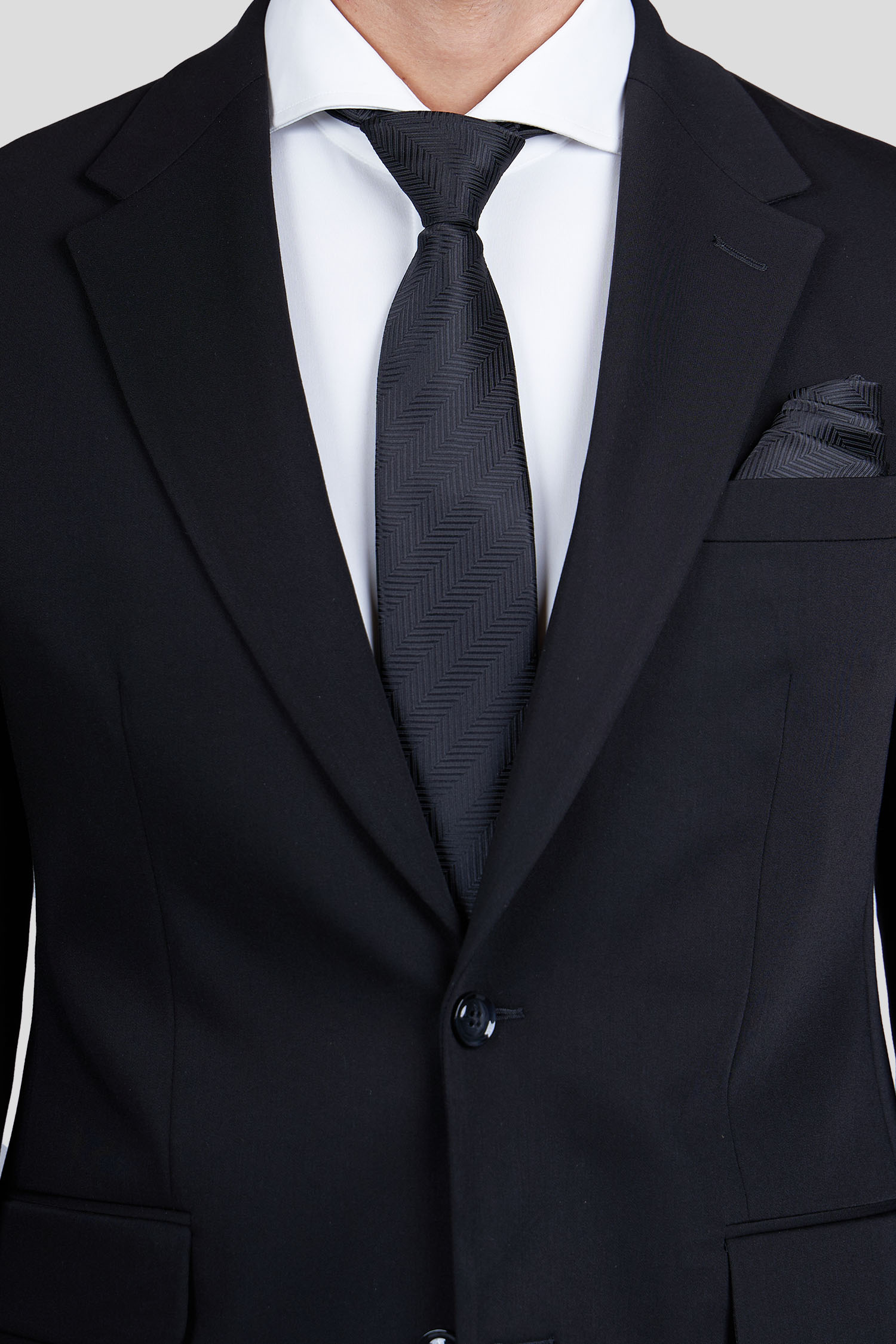 Slips & lommekluds pakke (Sort sildeben) suitclub.dk