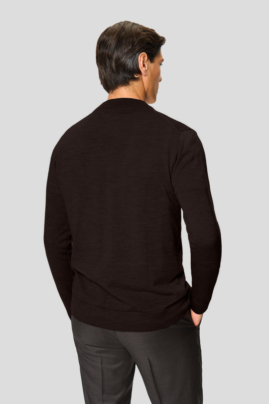 Brauner Merino-Cardigan