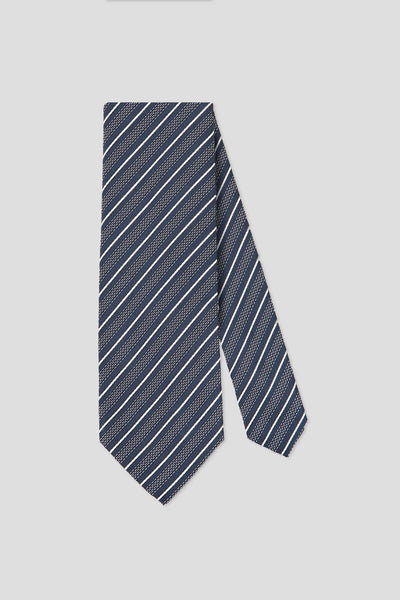 Navy & hvid stribet slips