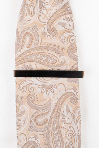 Børstet sort metal slipsenål SUIT CLUB