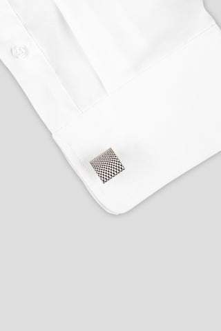 Mønstrede sølv manchetknapper SUIT CLUB