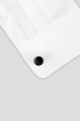 Sølv runde manchetknapper SUIT CLUB