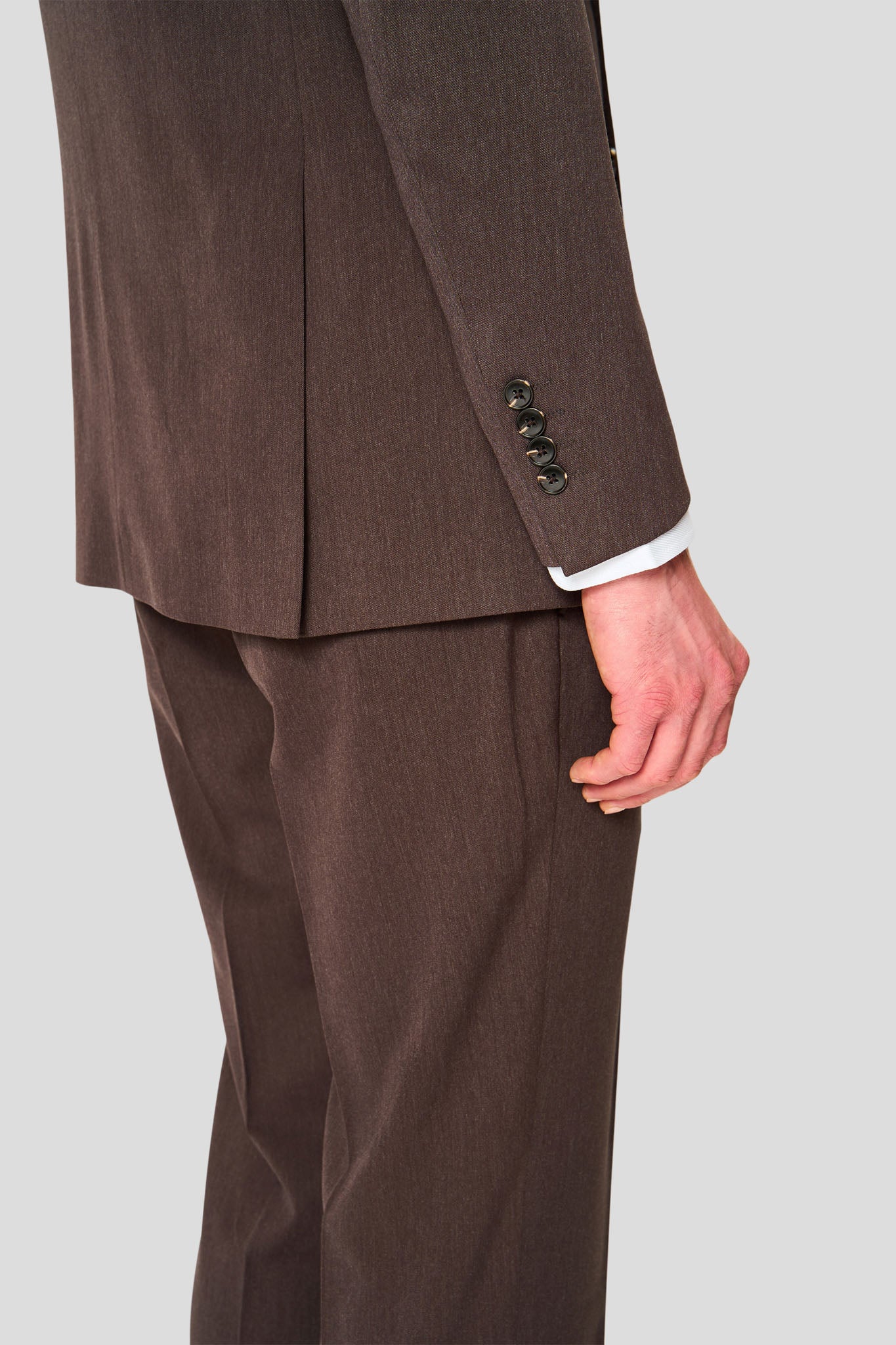 PRESTIGE mørkebrun dobbeltradet blazer MBO