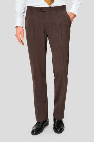 PRESTIGE mørkebrunt dobbeltradet jakkesæt PRESTIGE