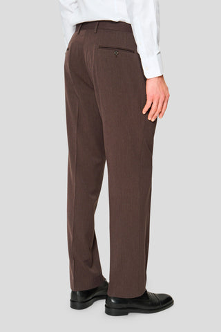 PRESTIGE mørkebrunt dobbeltradet jakkesæt PRESTIGE