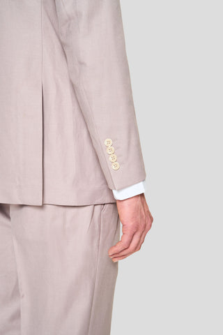 PRESTIGE rosa dobbeltradet hørjakkesæt