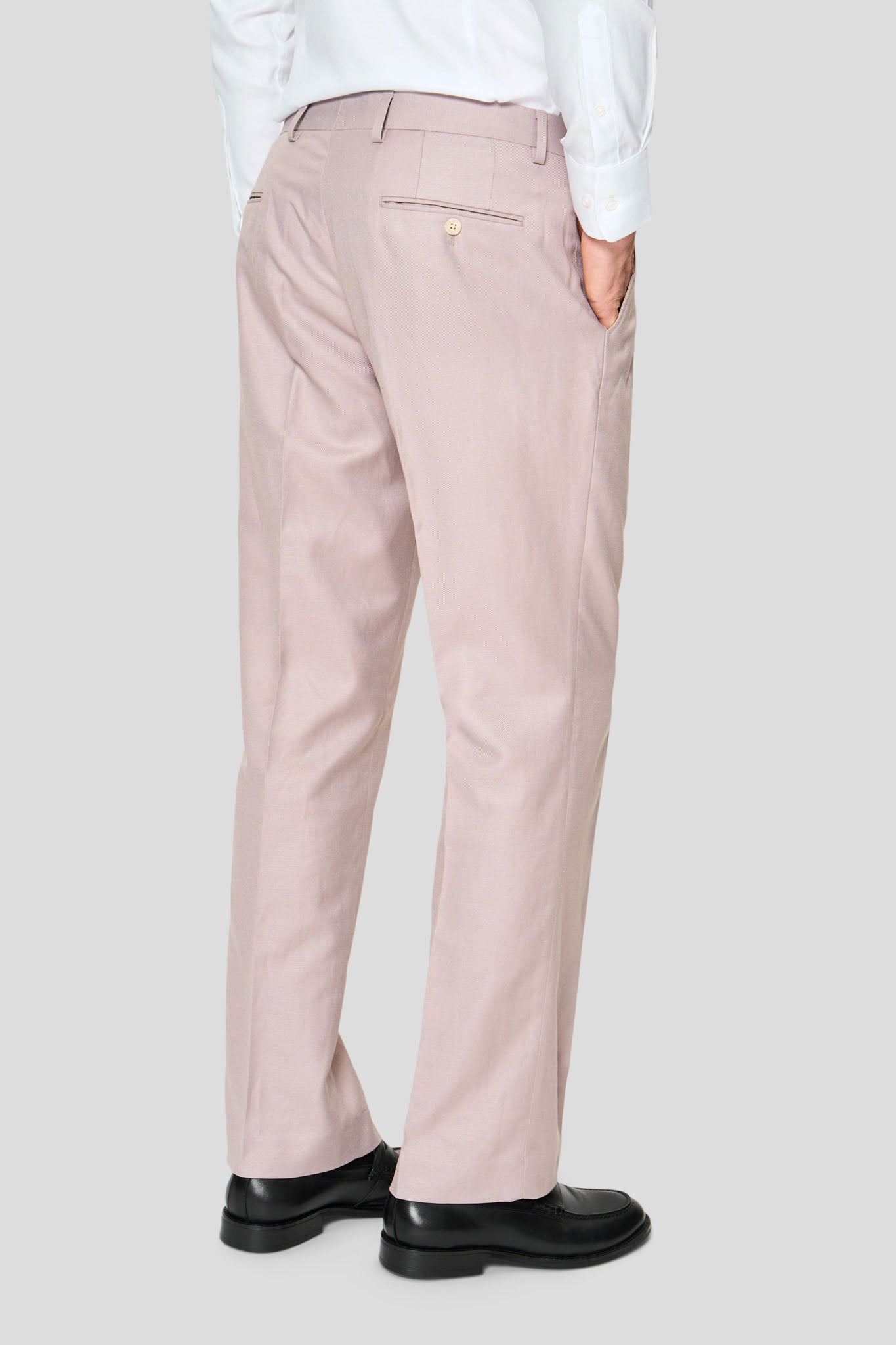 PRESTIGE rosa dobbeltradet hørjakkesæt