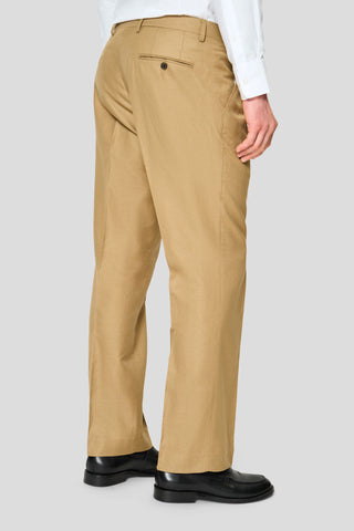 PRESTIGE camel dobbeltradet hørjakkesæt