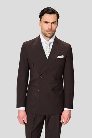 PREMIUM brun dobbeltradet blazer