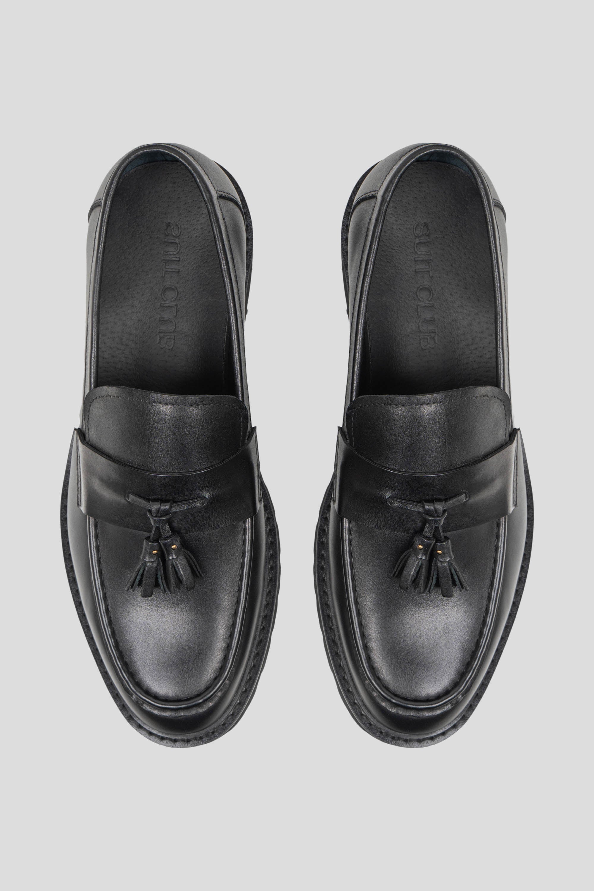 Sort chunky loafer med tassel Ahler