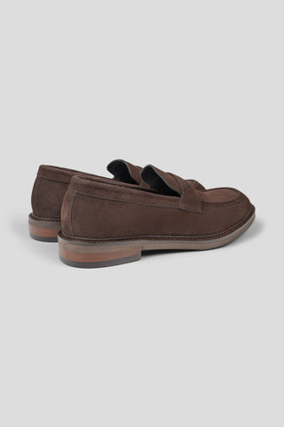 Brune loafers i ruskind SUIT CLUB