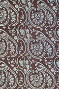 Brunt & hvidt paisley slips
