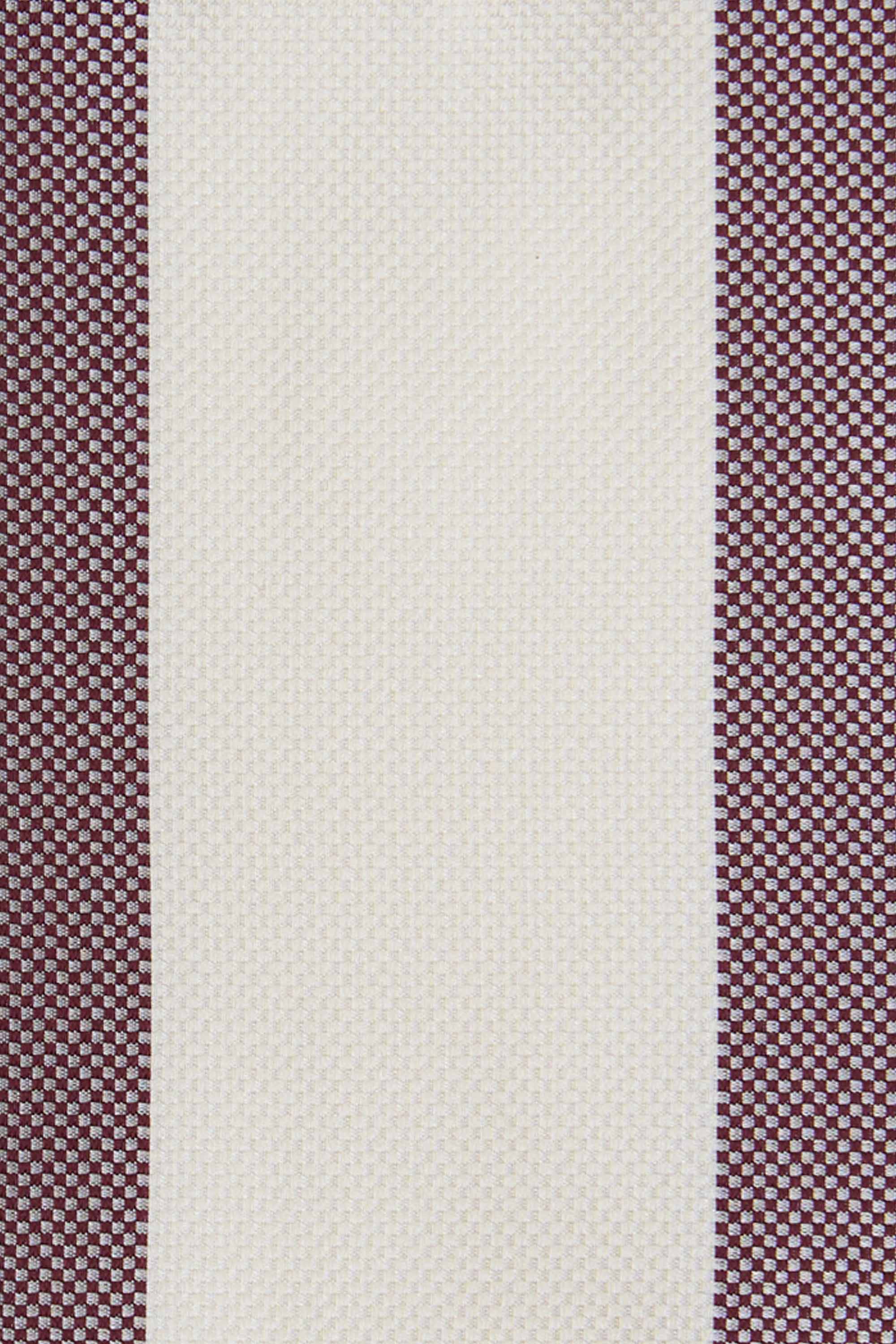 Vinrød stribet silkelommeklud PVD