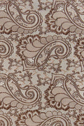 Slips og lommekluds pakke (Beige paisley i silke)
