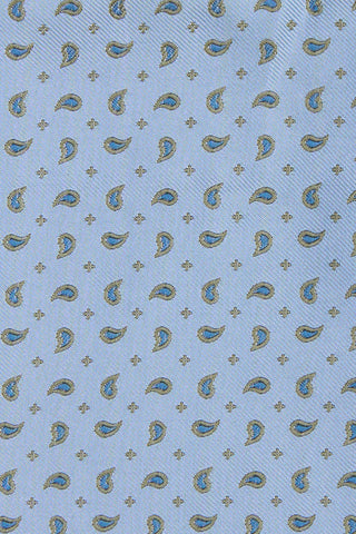 Lyseblå dråbemønstret silkelommeklud PVD