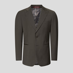 EXCLUSIVE brun blazer med nålestriber