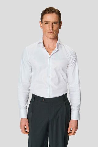 Exclusive twill skjorte hvid slim Shirtmakers