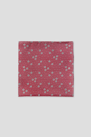 Rosé blomstret silkelommeklud PVD