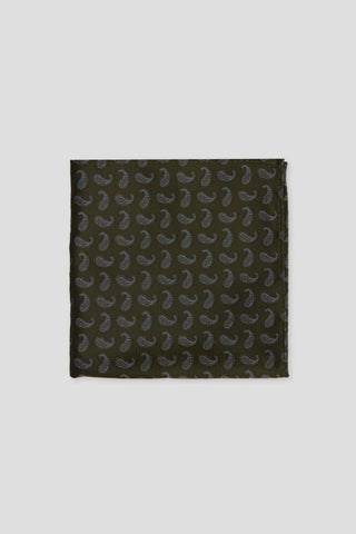 Grøn paisley lommeklud PVD