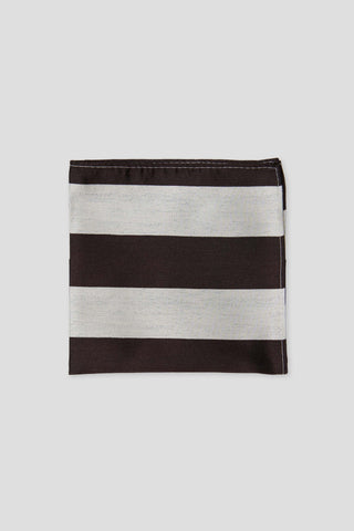 Brun stribet silkelommeklud