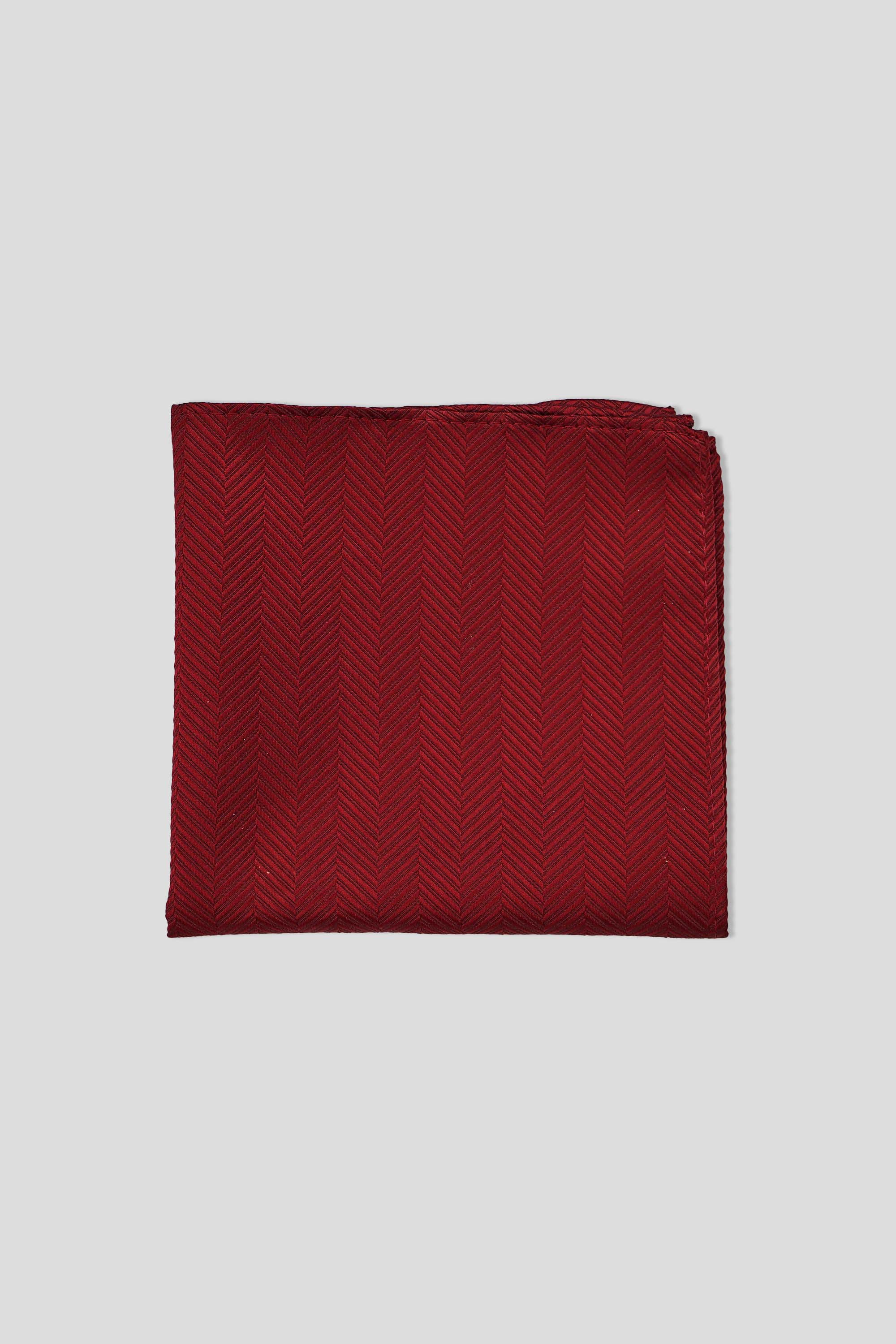 Rødt sildeben lommeklud PVD