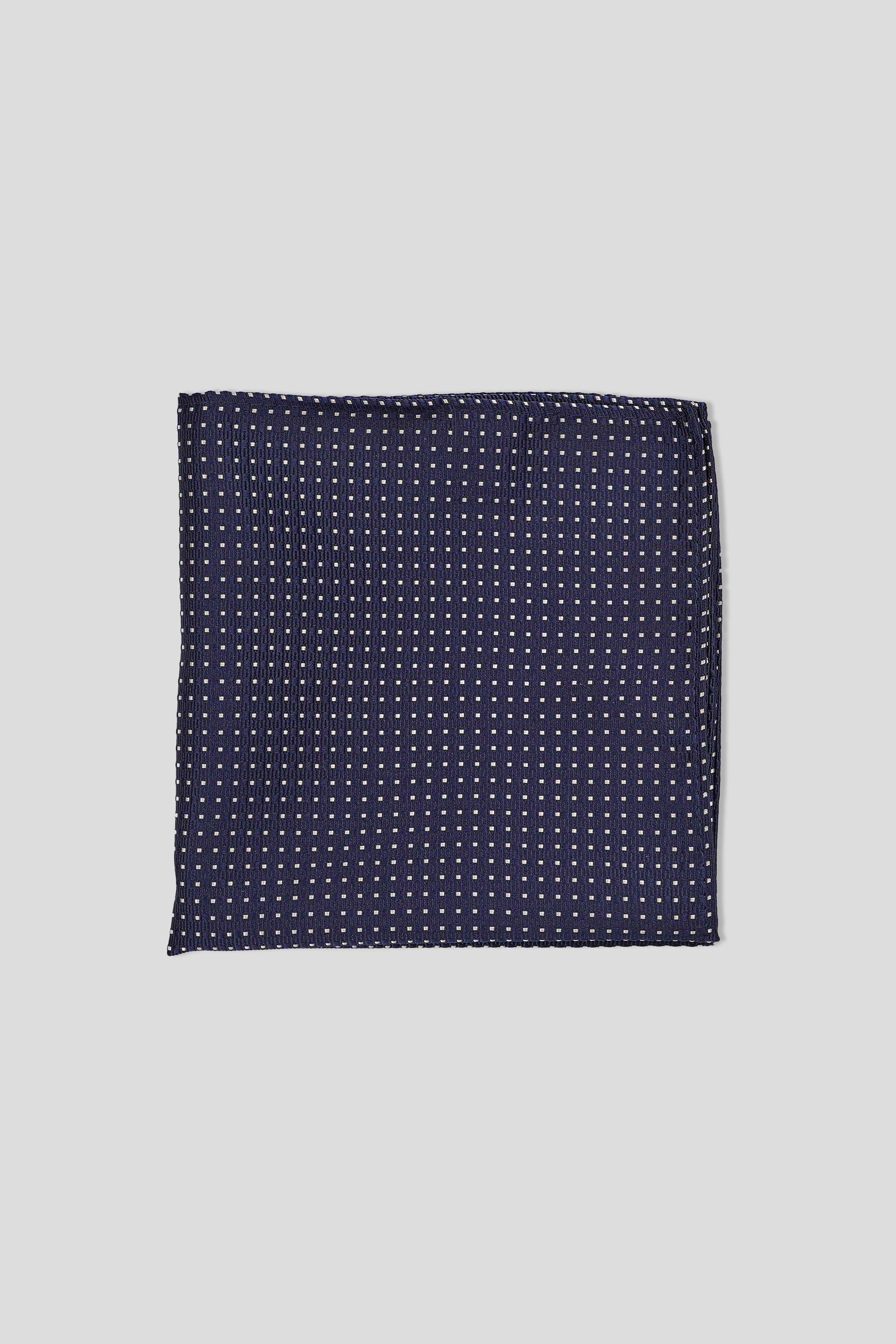 Navy & guld prikket lommeklud PVD